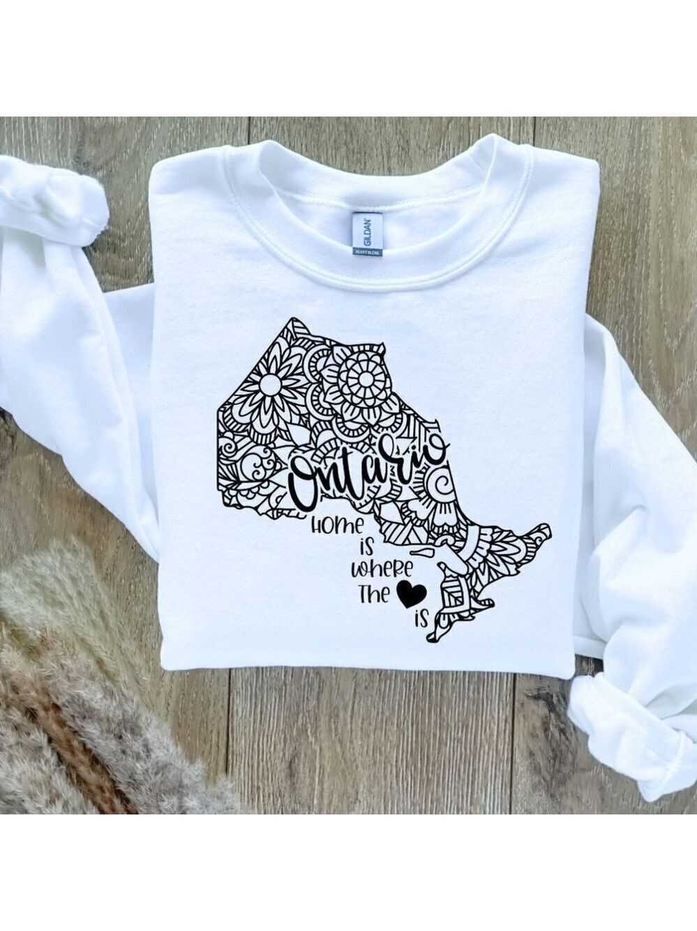 Home Is Where The Heart Is Canadian Provinces Sweatshirt Sweater - Ontario